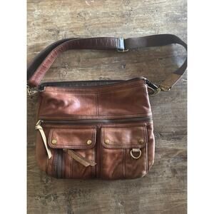 Fossil 90s messenger leather bag